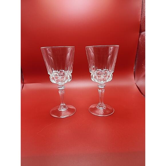 Vtg Set of 4 Lady Victoria Chantelle Crystal Stemware Wine Glasses France 6 oz - Picture 6 of 12